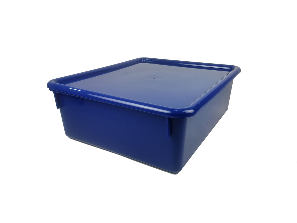 Iris 19 Qt. Weatherpro Clear Plastic Storage Box, Lid Blue, Clear/Blue